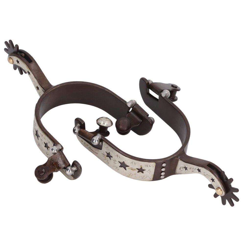1Pair Stainless Steel westerns Cowboy Spurs , Horse Spurs , Exquisite Gear Spurs Equestrian Gear Accessories for Equestrian Boots Men Women Rider Horsemanship Lovers , spurs for boots men spurs boot s