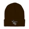 Beanies for Men Bass Guitar B Embroidery General Music Funny Winter Hats for Women Acrylic Skull Cap 1 Size Brown Design Only view 1