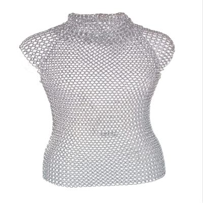 Chainmail Top Aluminum Chainmail Top Halter Armor Medieval Top Halter Bra Chainmail Aluminum Chain Mail BY R S TRADING CO (X Large)