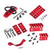 Combo of 5-45 Degree Offset Mount, 5 Slot, 7 Slot Rail with Quick Detach QD S l i n g S w i v e l Mount Kit-Push Button in Durable Material in red (5, 7 Slots, & Attachment & Red Mounts & Trigger) view 1