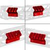 Combo of 5-45 Degree Offset Mount, 5 Slot, 7 Slot Rail with Quick Detach QD S l i n g S w i v e l Mount Kit-Push Button in Durable Material in red (5, 7 Slots, & Attachment & Red Mounts & Trigger) view 2