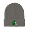Beanies for Men Disc Golf, Tree and Yeti Embroidery Skull Cap Winter Hats for Women Acrylic One Size Dark Grey Design Only