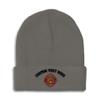 Custom Beanies for Men Maltese Cross Firefighter Embroidery Skull Cap Winter Hats for Women Acrylic One Size Dark Grey Personalized Text Here view 1