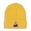 Beanies for Men Roller Skate A Embroidery Roller Skating Roller Skate Shoes Embroidery Winter Hats for Women Acrylic Skull Cap 1 Size Yellow Design Only view 1