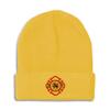 Beanies for Men Maltese Cross Firefighter Embroidery Skull Cap Winter Hats for Women Acrylic One Size Yellow Design Only