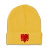 Beanies for Men Albanian Eagle Albania Shqip Ri Shqip Skull Cap Winter Hats for Women Acrylic One Size Yellow Design Only view 1