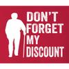 4X-Large Red Mens Don't Forget My Discount Funny Senior Gift Idea T-Shirt view 2