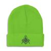Speedy Pros Beanies for Men Mason Gray Thread Skull Cap Winter Hats for Women Acrylic One Size Lime Design Only view 1