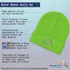 Speedy Pros Beanies for Men Mason Gray Thread Skull Cap Winter Hats for Women Acrylic One Size Lime Design Only view 4