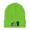 Speedy Pros Beanies for Men Barber Logo Embroidery Skull Cap Winter Hats for Women Acrylic One Size Lime Design Only view 1