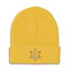 Beanies for Men Animal Control A Embroidery Skull Cap Winter Hats for Women Acrylic One Size Yellow Design Only view 1