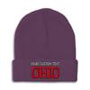 Custom Beanies for Men Ohio State USA America B Embroidery Skull Cap Winter Hats for Women Acrylic One Size Purple Personalized Text Here view 1