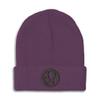 Beanies for Men Leo Embroidery Zodiac Leo Winter Hats for Women Acrylic Skull Cap 1 Size Purple Design Only view 1