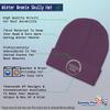 Beanies for Men Leo Embroidery Zodiac Leo Winter Hats for Women Acrylic Skull Cap 1 Size Purple Design Only view 2