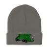 Beanies for Men Green Garbage Truck Embroidery Skull Cap Winter Hats for Women Acrylic One Size Dark Grey Design Only view 1