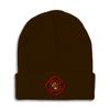 Beanies for Men Maltese Cross Firefighter Embroidery Skull Cap Winter Hats for Women Acrylic One Size Brown Design Only view 1