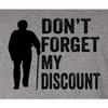 5X-Large Oxford Mens Don't Forget My Discount Funny Senior Gift Idea T-Shirt view 2