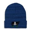 Beanies for Men Belted Galloway Embroidery Farm and Domesticated Animals Winter Hats for Women Acrylic Skull Cap 1 Size Heather Royal Blue Design Only view 1