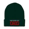 Custom Beanies for Men Ohio State USA America B Embroidery Skull Cap Winter Hats for Women Acrylic One Size Forest Green Personalized Text Here view 1
