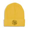 Beanies for Men Firefighter Chief Gold Embroidery Skull Cap Winter Hats for Women Acrylic One Size Yellow Design Only