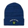 Custom Beanies for Men Cute Frog A Embroidery Wild Animals Winter Hats for Women Acrylic Skull Cap 1 Size Heather Royal Blue Personalized Text Here