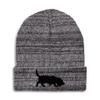 Beanies for Men Basset Hound Dog Silhouette Embroidery Dogs Winter Hats for Women Acrylic Skull Cap 1 Size Heather Grey Design Only view 1