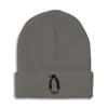 Beanies for Men Penguin A Embroidery Wild Animals Penguin Winter Hats for Women Acrylic Skull Cap 1 Size Dark Grey Design Only view 1