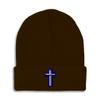 Speedy Pros Beanies for Men Air Force Christian Chaplain Embroidery Insignias Air Force Christian Chaplain Embroidery Winter Hats for Women Acrylic Skull Cap 1 Size Brown Design Only view 1