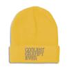 Beanies for Men Coolest Grampy Ever Grandfather Pops Skull Cap Winter Hats for Women Acrylic One Size Yellow Design Only view 1