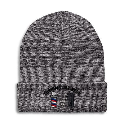 Custom Beanies for Men Barber Logo Embroidery Skull Cap Winter Hats for Women Acrylic One Size Heather Grey Personalized Text Here