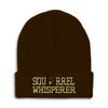 Beanies for Men Squirrel Whisperer B Embroidery Wild Animals Lawn Winter Hats for Women Acrylic Skull Cap 1 Size Brown Design Only view 1