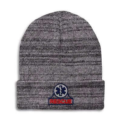 Beanies for Men EMT Rescue Embroidery Paramedic Rescue Winter Hats for Women Acrylic Skull Cap 1 Size Heather Grey Design Only