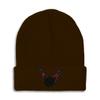 Beanies for Men Bowling Sports E Embroidery Bowling Bowling Pins Embroidery Winter Hats for Women Acrylic Skull Cap 1 Size Brown Design Only view 1