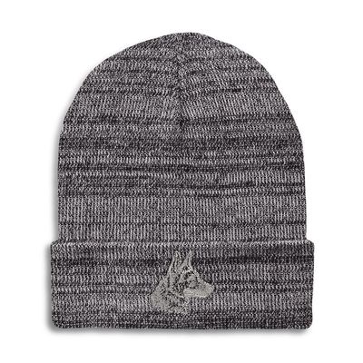 Beanies for Men German Shepherd Head Silver Embroidery Skull Cap Winter Hats for Women Acrylic One Size Heather Grey Design Only