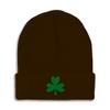 Beanies for Men Shamrock St Patrick's Ireland Skull Cap Winter Hats for Women Acrylic One Size Brown Design Only view 1