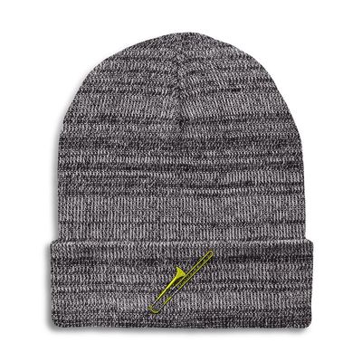 Speedy Pros Beanies for Men Trombone Embroidery Skull Cap Winter Hats for Women Acrylic One Size Heather Grey Design Only