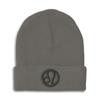 Beanies for Men Leo Embroidery Zodiac Leo Winter Hats for Women Acrylic Skull Cap 1 Size Dark Grey Design Only