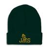 Beanies for Men Jesus Christian Hands Praying A Embroidery Christian Belief Winter Hats for Women Acrylic Skull Cap 1 Size Forest Green Design Only view 1