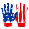 USA Brushed Flag Sticky Football Receiver Gloves view 1