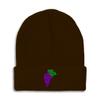 Speedy Pros Beanies for Men Grapes Embroidery Fruit Funny Winter Hats for Women Acrylic Skull Cap 1 Size Brown Design Only view 1
