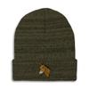 Beanies for Men Mule Head Embroidery Farm and Domesticated Animals Winter Hats for Women Acrylic Skull Cap 1 Size Heather Olive Green Design Only view 1