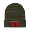 Custom Beanies for Men Ohio State USA America B Embroidery Skull Cap Winter Hats for Women Acrylic One Size Heather Olive Green Personalized Text Here view 1