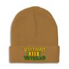 Beanies for Men Vietnam Veteran B Embroidery Others USA Winter Hats for Women Acrylic Skull Cap 1 Size Khaki Design Only view 1