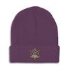 Beanies for Men Animal Control A Embroidery Skull Cap Winter Hats for Women Acrylic One Size Purple Design Only view 1