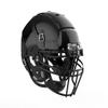 Schutt F7 2.0 Collegiate Football Helmet, ROPO DW NB VC Facemask Attached, Large, Black view 1