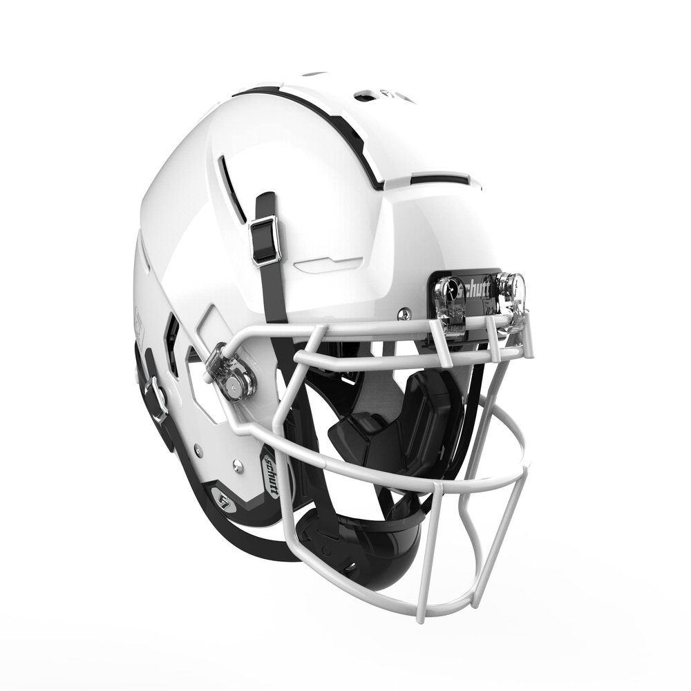 Schutt F7 2.0 Professional Football Helmet, TROPO SW NB VC Facemask Attached, Large, White