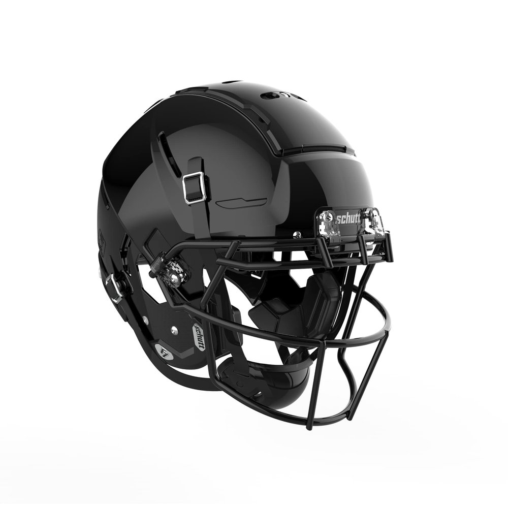 Schutt F7 2.0 Collegiate Football Helmet, ROPO SW NB VC Facemask Attached, Medium, Black