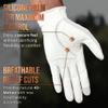 Copper Tech Plus Ladies Golf Gloves Women (2nd Gen) | Copper Compression Joint Support with Flexible & Comfortable Fit | Tacky Silicone Pad (White/White, Medium-Large, Right) view 3
