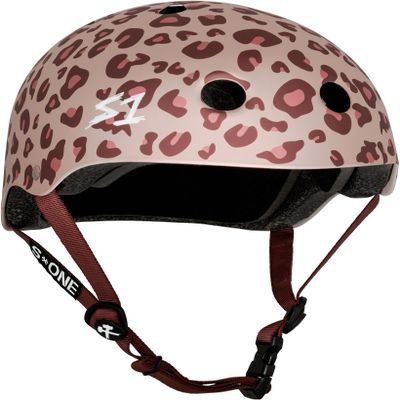 S1 Lifer Helmet for Skateboarding, BMX, and Roller Skating - EPS Fusion Foam, CPSC & ASTM Certified - Light Pink Cheetah XXX-Large (23.5")