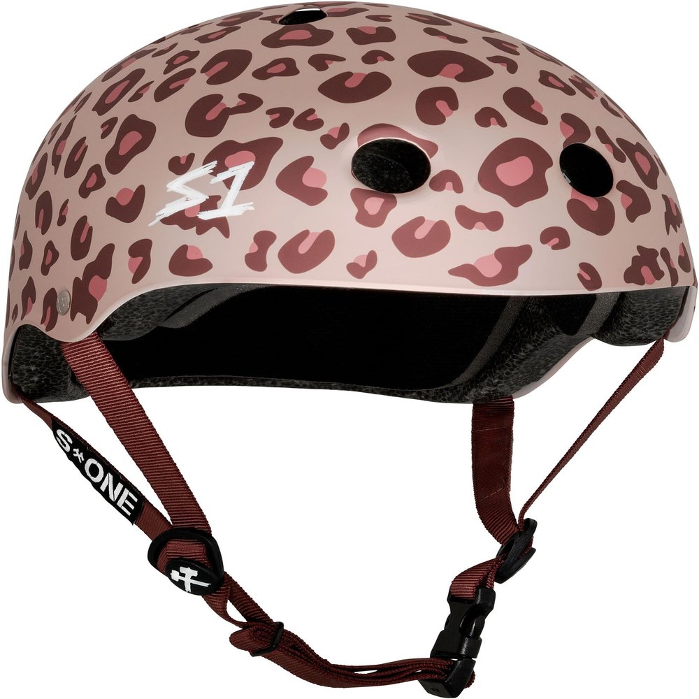 S1 Lifer Helmet for Skateboarding, BMX, and Roller Skating - EPS Fusion Foam, CPSC & ASTM Certified - Light Pink Cheetah XXX-Large (23.5")